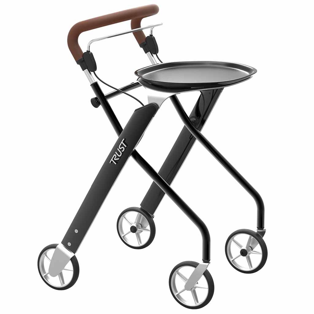 Binnenrollator Let's Dream (6,5 kg) | TrustCare | Zwart | Met dienblad | Design | TCLD502 afbeelding
