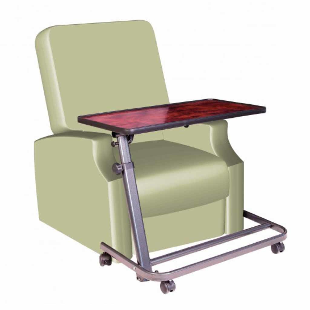 Stoelleestafel Walnoten | Verrijdbaar | Met opstaande rand | Tafelblad: L 80 x D 40 cm | Verstelbaar | HE421514 afbeelding
