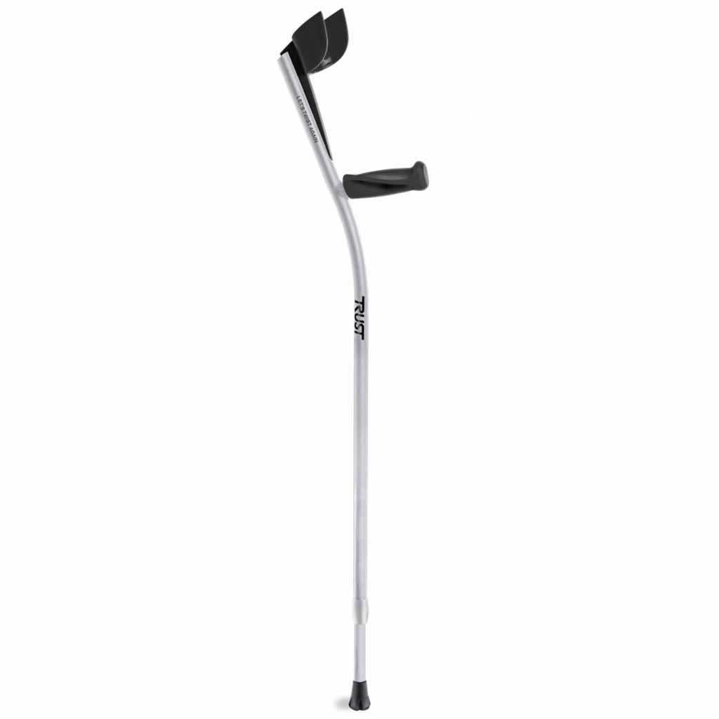 Let&apos;s Twist Again elleboogkrukken | TrustCare | Zachte handvatten | Lengte 80 - 100 cm | Zilver | PR30090-SB2 afbeelding