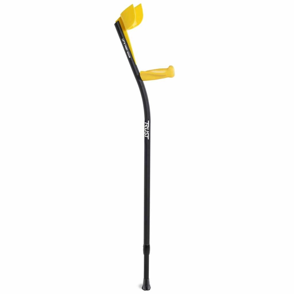Let&apos;s Twist Again elleboogkrukken | TrustCare | Zachte handvatten | Lengte 80 - 100 cm | Geel | PR30090-BY2 afbeelding