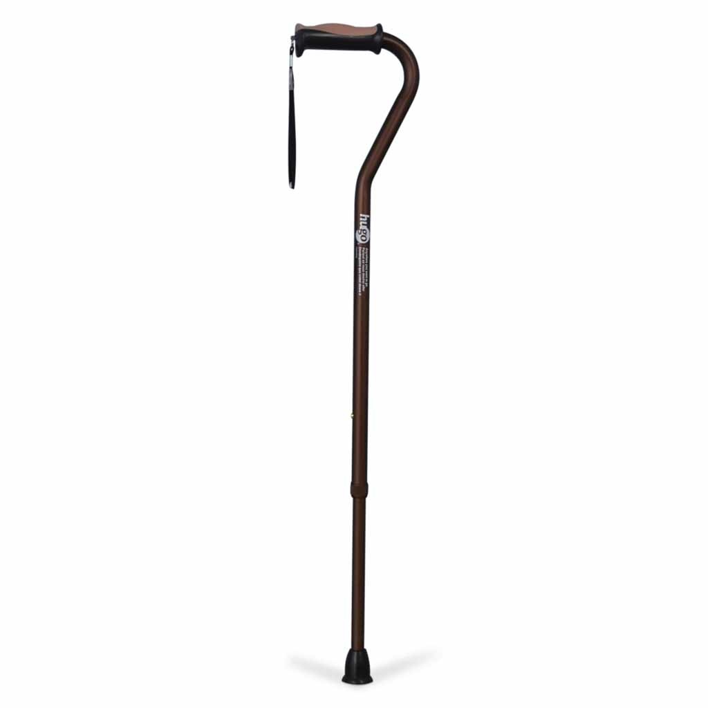 Wandelstok met Offset handvat | Kies uw kleur : Bruin | Hugo afbeelding