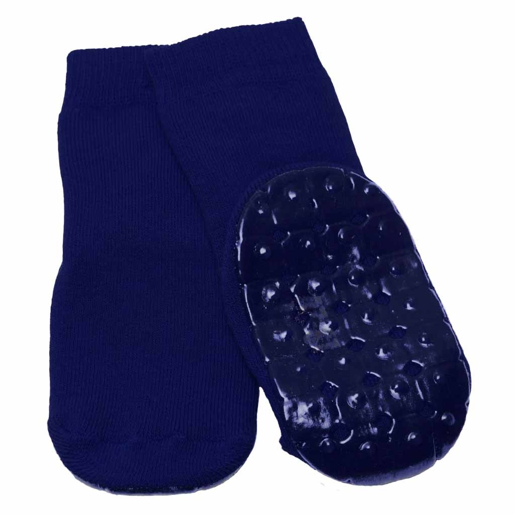 Anti-slip sokken | Kleur: Blauw | Maat: 35 - 38 | Rubberen onderlaag | Wasmachine wasbaar | Able2 afbeelding