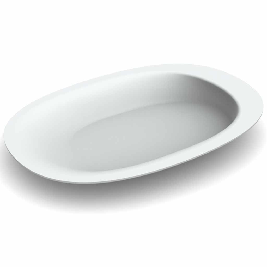 Henro bord | Ovaal bord met opstaande rand | Afmeting 28 x 20 cm | Met anti-slip dopjes | Aangepaste borden | PR65553 afbeelding