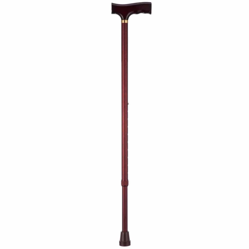 Wandelstok aluminium | Kleur: Mahonie | Wandelstokken | Met houten handvat | PR30090-E afbeelding