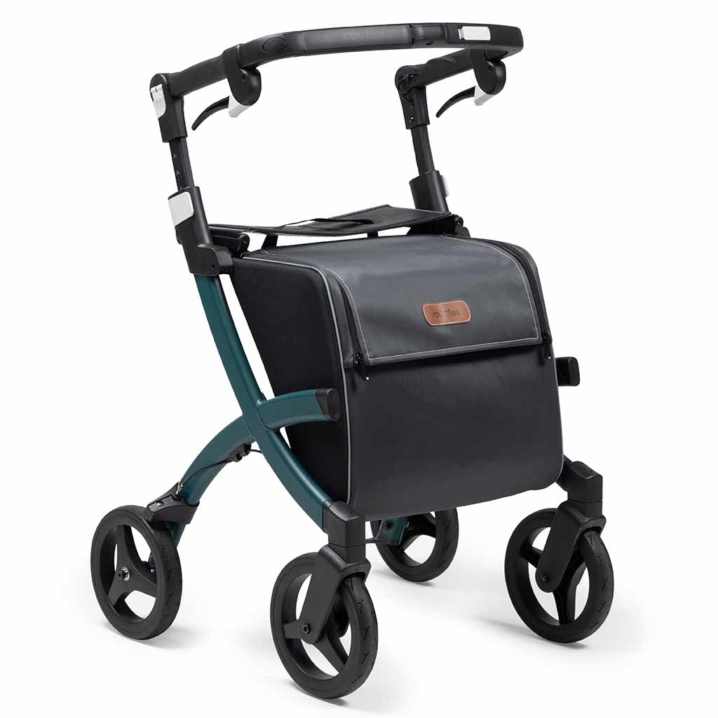 Rollz Flex 2 rollator classic (7,4 kg) | Rollator met grote boodschappentas | Jungle Green | Lichtgewicht rollator | 3010RF0014 afbeelding