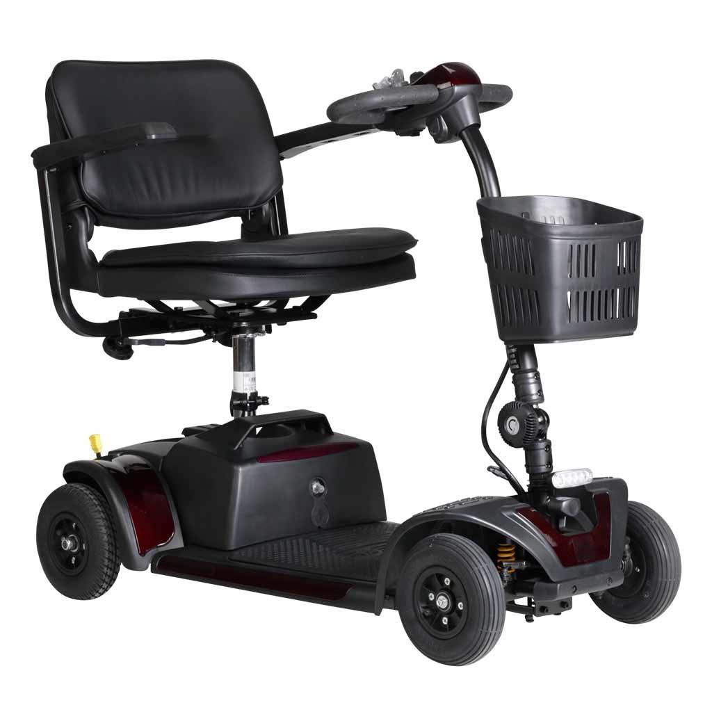 Scootmobiel Xena 4 | Excel | Compact & Demontabel | Met luchtbanden & vering | Kleine scootmobiel | Kleur: Rood | 06030261 afbeelding