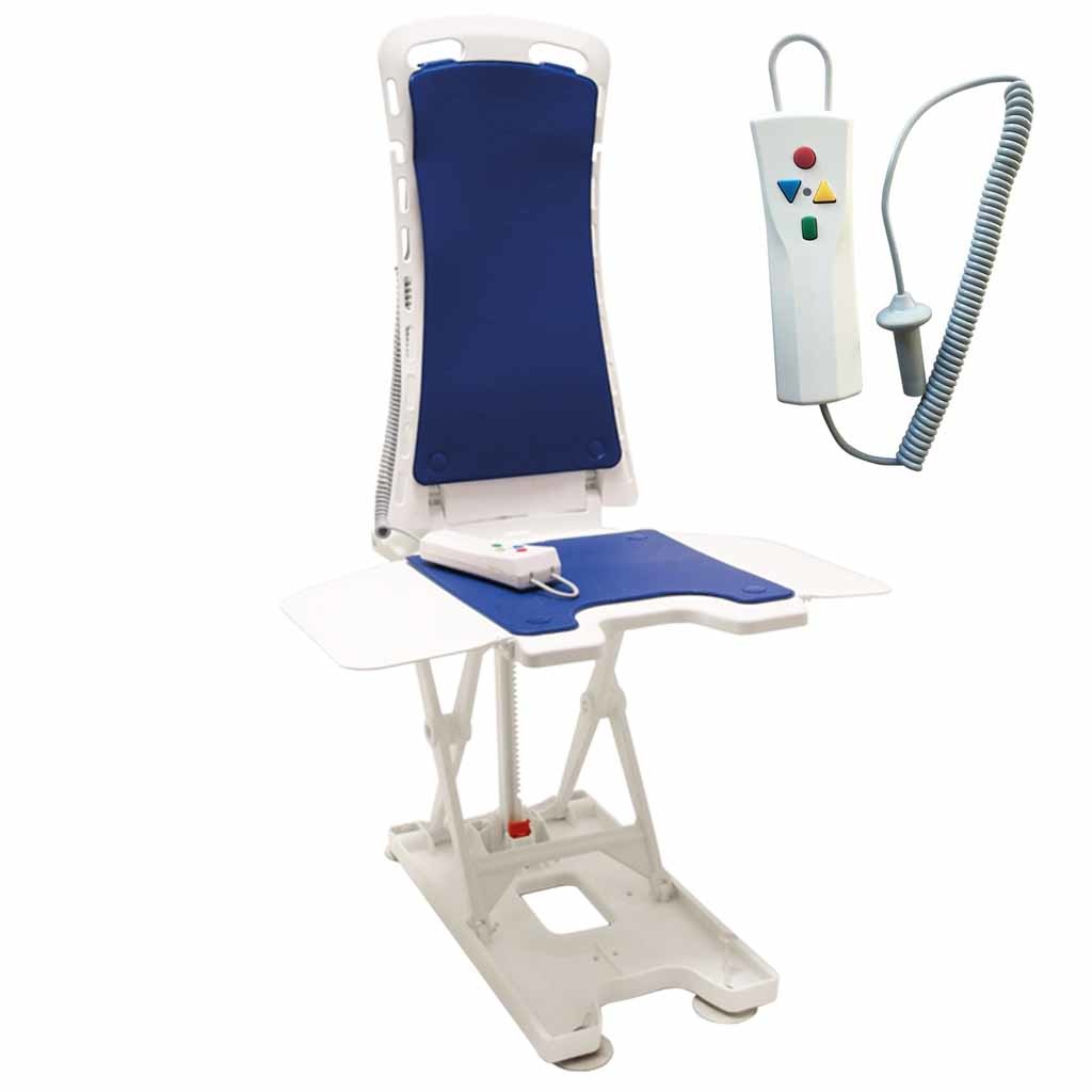 Badlift Bellavita 2G (9,3 kg) | Drive | Elektrische badlift | Sterk & lichtgewicht | Blauw/wit | Max. belasting 140 kg | 465100312 afbeelding