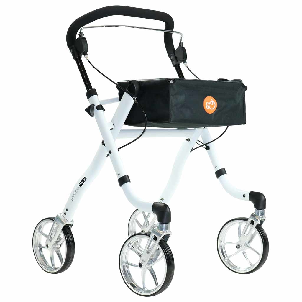Excel Rollator Virage (6,8 kg) | Binnen rollator | Met duwbeugel | Dienblad | Kleur: Wit | 24510300 afbeelding