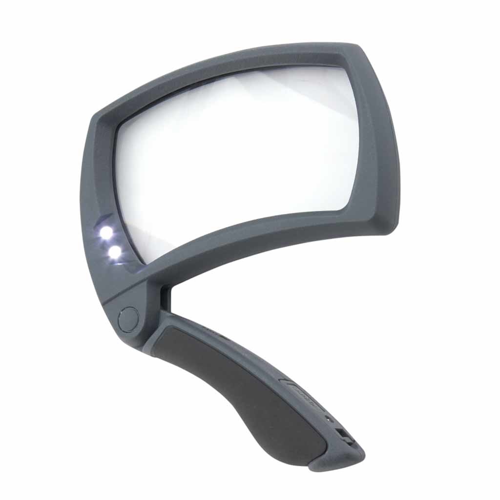 Opvouwbaar vergrootglas met led verlichting - Vergroot 2 maal - Incl. batterijen afbeelding
