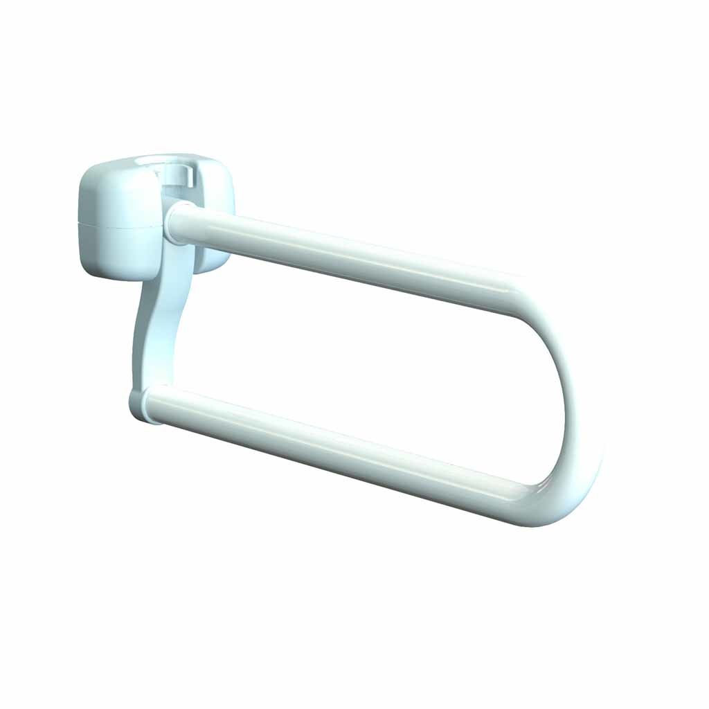 Opklapbare toiletbeugel - gecoat staal | Lengte: 60 cm | Kleur: Wit | Toiletsteun | WC Steun | PR50949-60 afbeelding