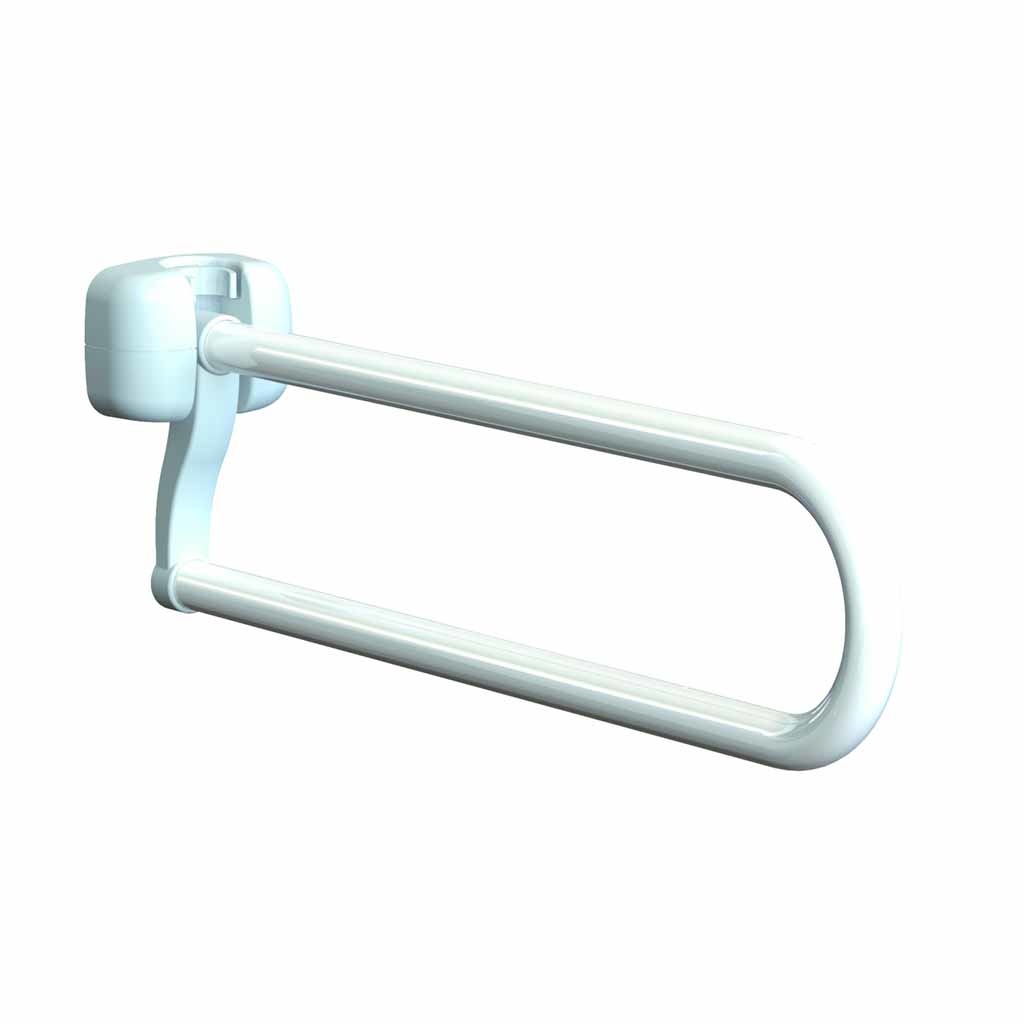 Opklapbare toiletbeugel - gecoat staal | Lengte: 70 cm | Kleur: Wit | Toiletsteun | WC Steun | PR50949-70 afbeelding
