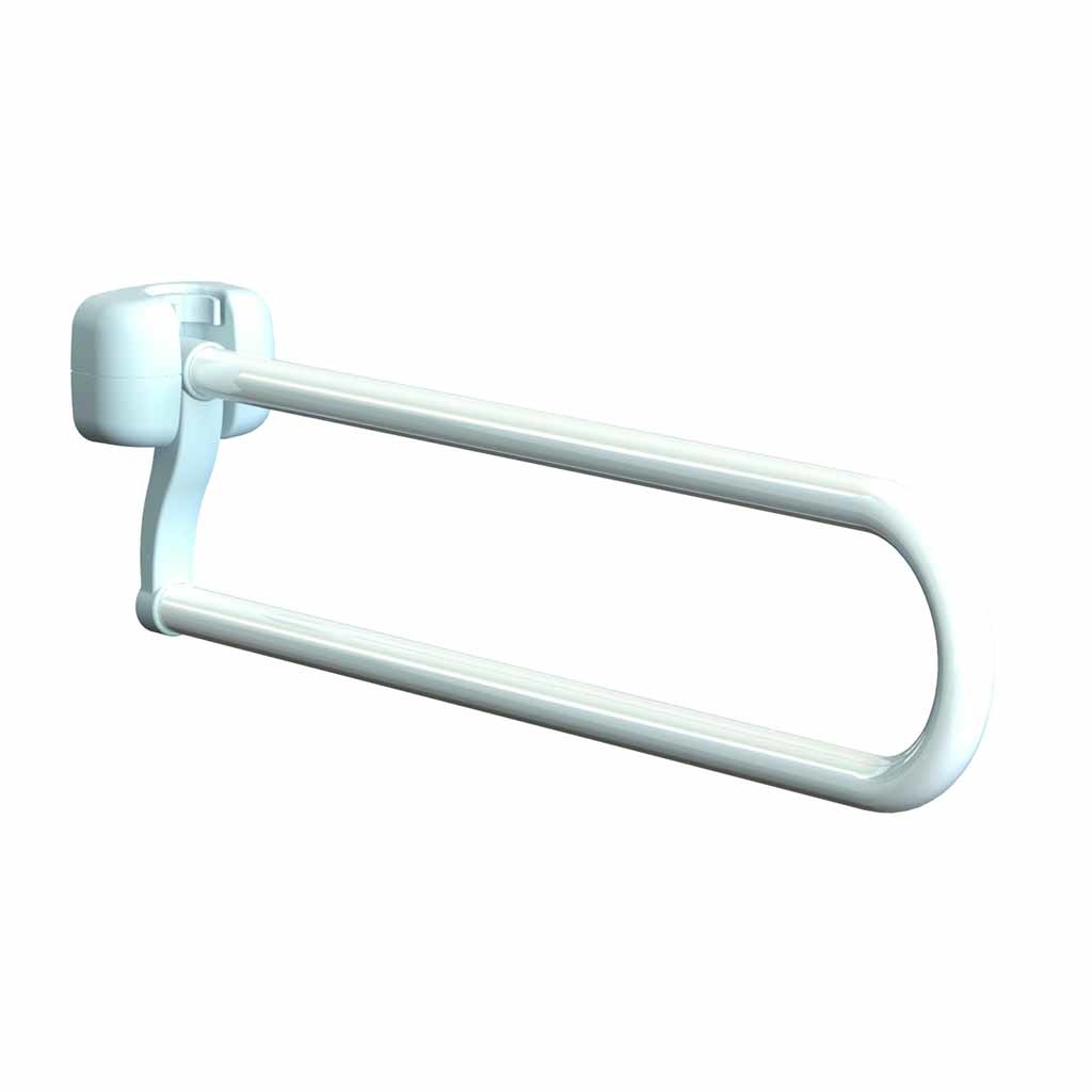 Opklapbare toiletbeugel - gecoat staal | Lengte: 80 cm | Kleur: Wit | Toiletsteun | WC Steun | PR50949-80 afbeelding