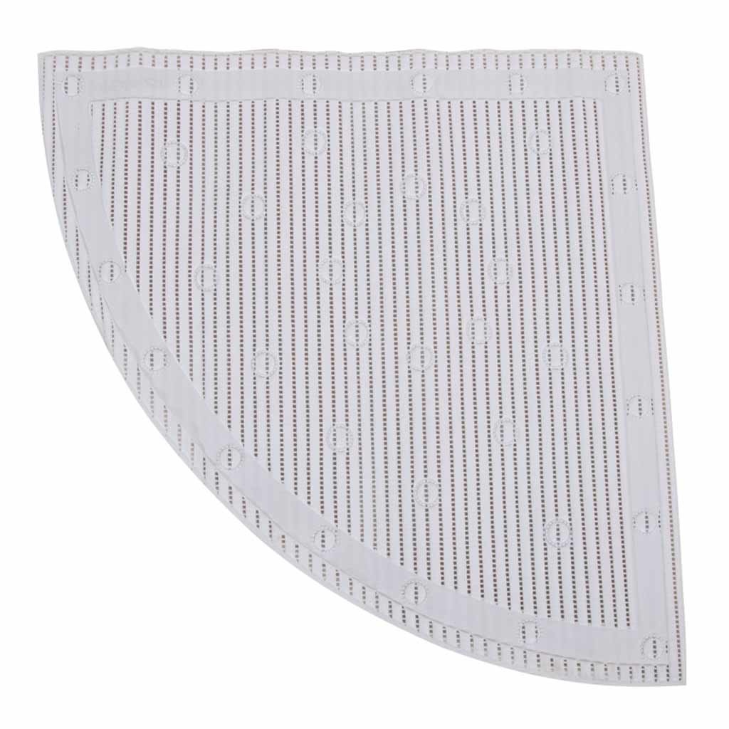 StayPut - Anti-slip douchemat hoek - wit - Waterdoorlatend - Incl. ophanghaak afbeelding
