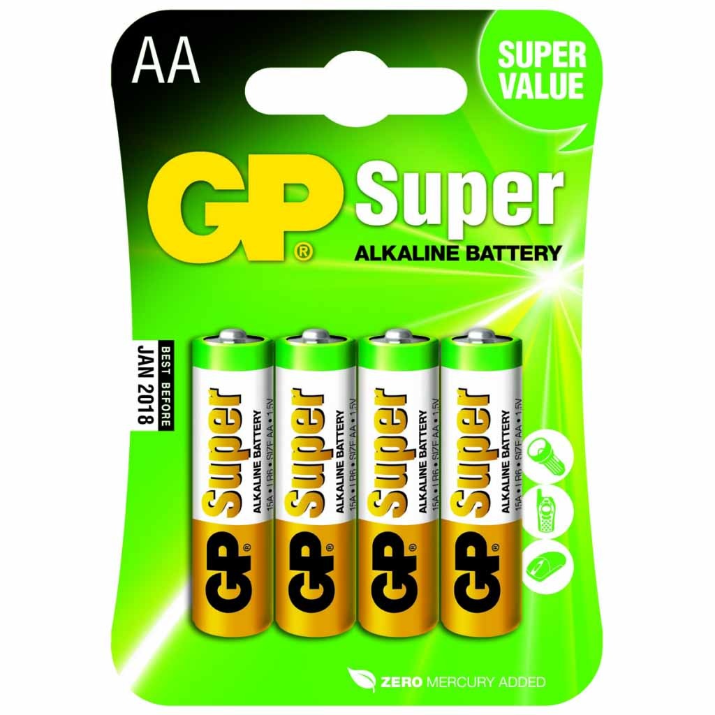 AA batterijen - 4 stuks | GP | Alkaline | GP0020 afbeelding