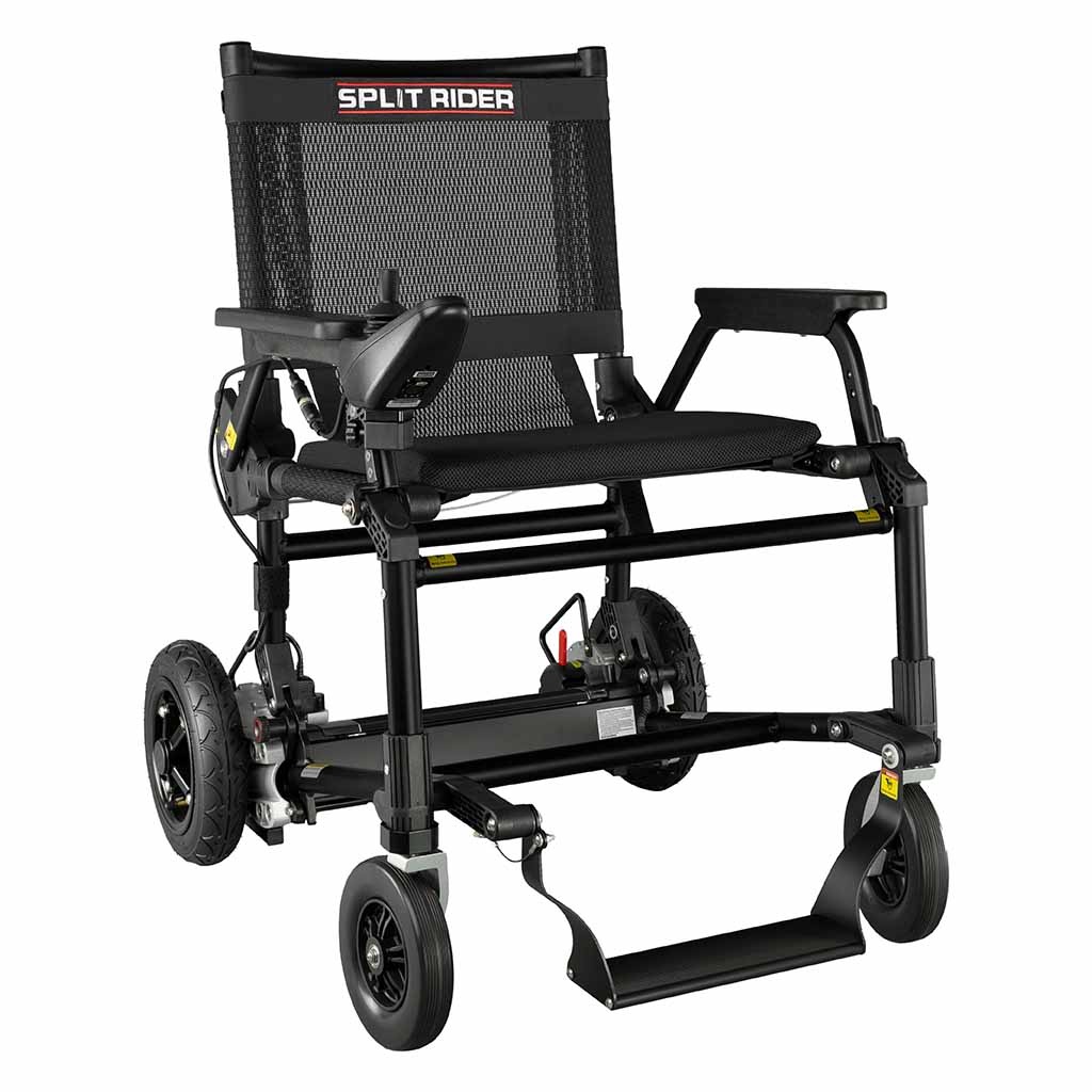 Splitrider Black Edition Elektrische opvouwbare rolstoel - 12 Kg | Met magneet connector | Geschikt voor vliegtuig | Joystick bediening | E-AS0004 afbeelding