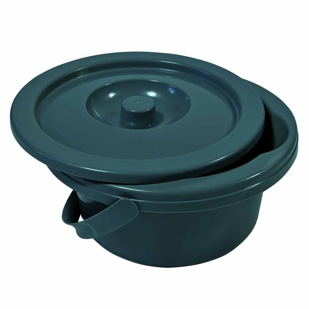 Toiletemmer met deksel | Toiletstoel emmer | Po stoel emmer | En draag hengsel afbeelding