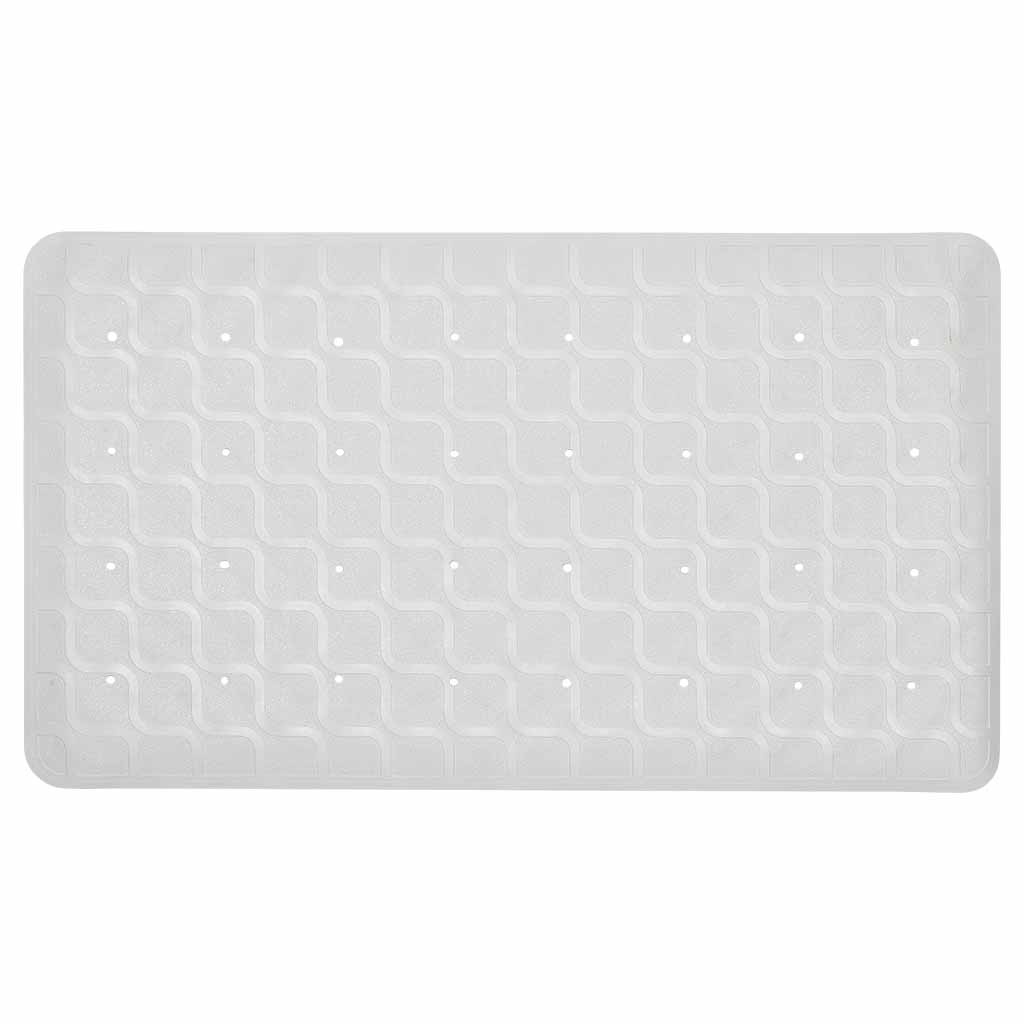 Badmat / Douchemat antislip 70 x 40 cm | Kleur: Wit | Met zuignappen | Hoogwaardig rubber afbeelding