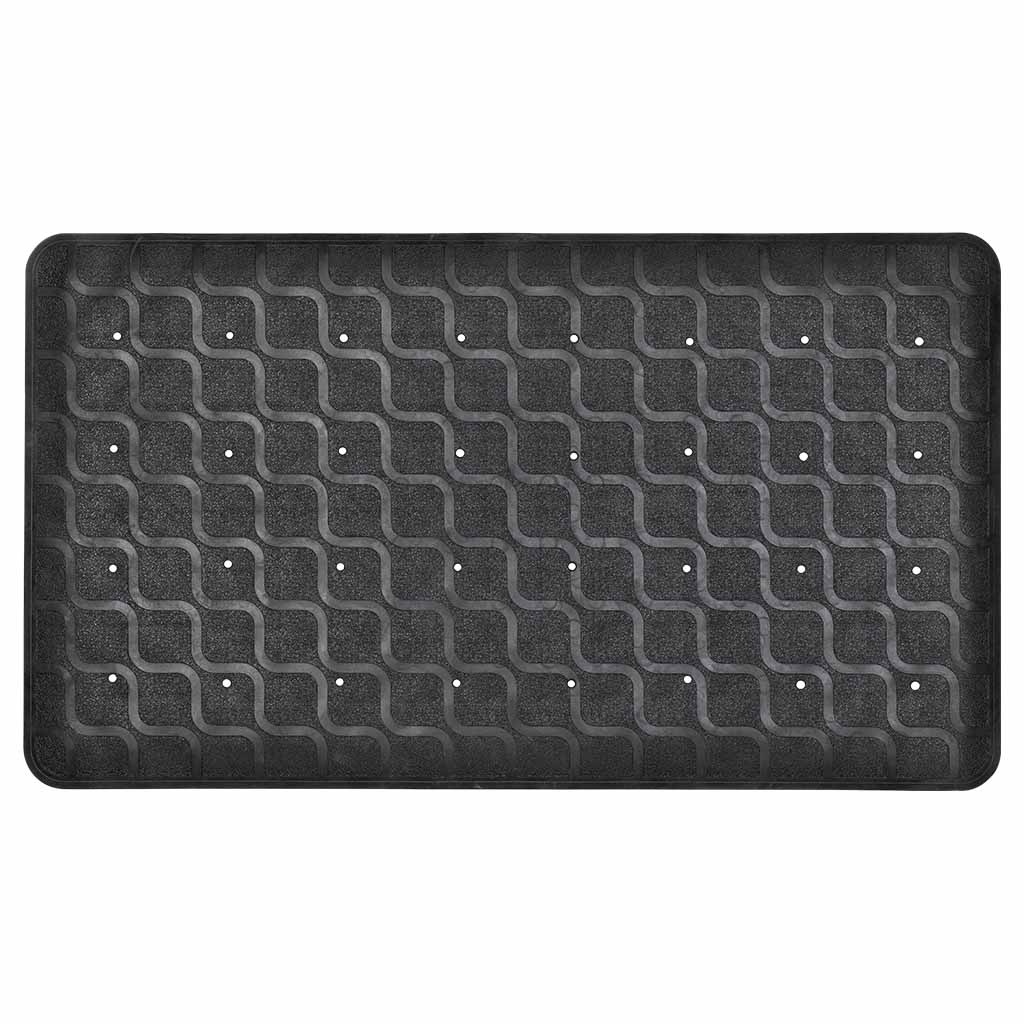 Badmat / Douchemat antislip 70 x 40 cm | Kleur: Zwart | Met zuignappen | Hoogwaardig rubber afbeelding