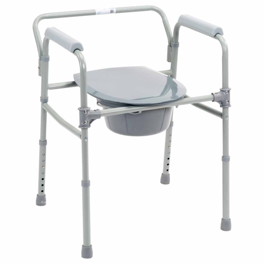 Toiletstoel, Postoel 3-in-1, inklapbaar afbeelding