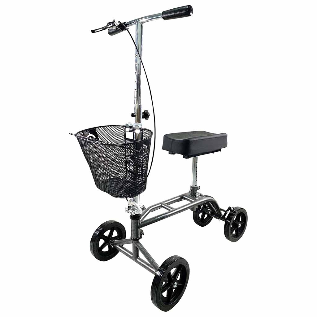 Kniestep - Kniefiets - Knee walker | Met handrem | In hoogte verstelbaar | Bij blessure aan voet of been | mobiliteitshulpmiddel afbeelding