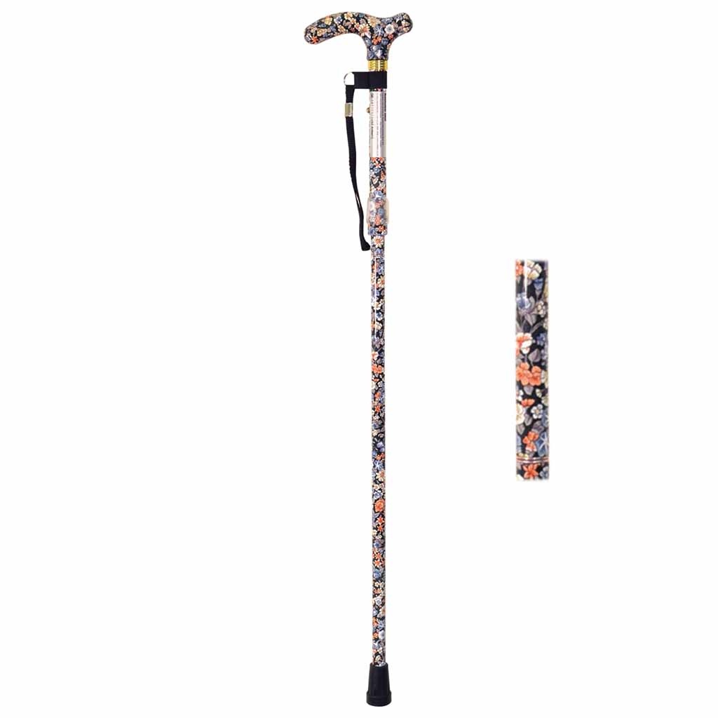 Luxe opvouwbare wandelstok (verschillende designs) | Maak een keuze : Japanse bloemen afbeelding