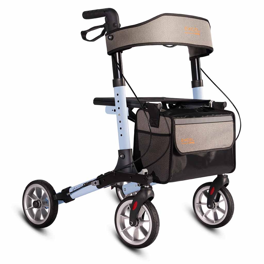 Rollator 3-Motion | 3 dubbel opvouwbaar | Kies uw kleur : Blauw | Excel afbeelding
