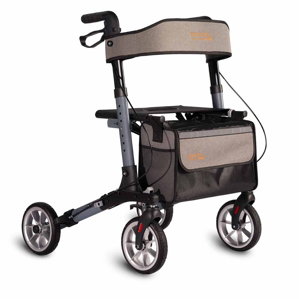 Rollator 3-Motion | 3 dubbel opvouwbaar | Kies uw kleur : Grijs | Excel afbeelding