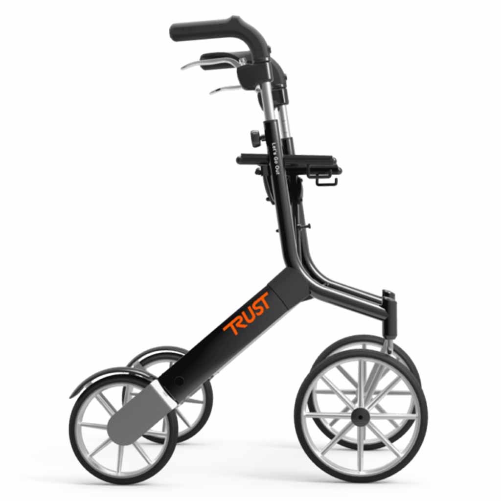 Lichtgewicht rollator Let&apos;s Go Out (Buitenkansje) | Kies uw kleur : Zwart | TrustCare afbeelding