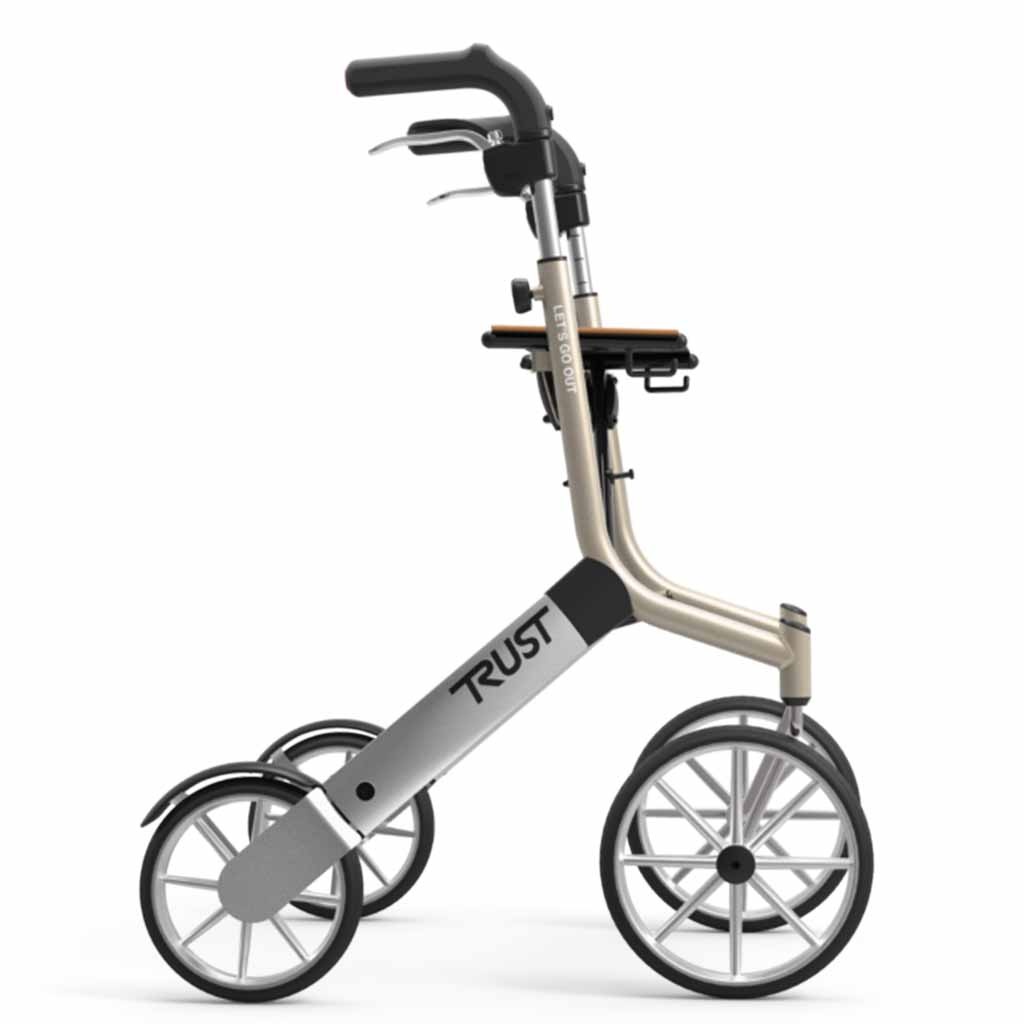 Lichtgewicht rollator Let&apos;s Go Out (Buitenkansje) | Kies uw kleur : Beige | TrustCare afbeelding