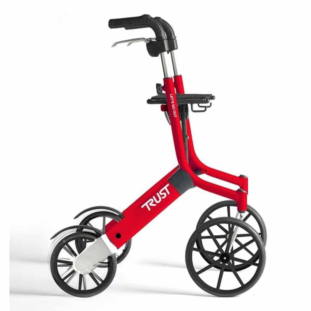 Lichtgewicht rollator Let&apos;s Go Out (Buitenkansje) | Kies uw kleur : Rood | TrustCare afbeelding