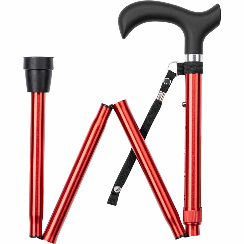 Wandelstok opvouwbaar - Rood afbeelding