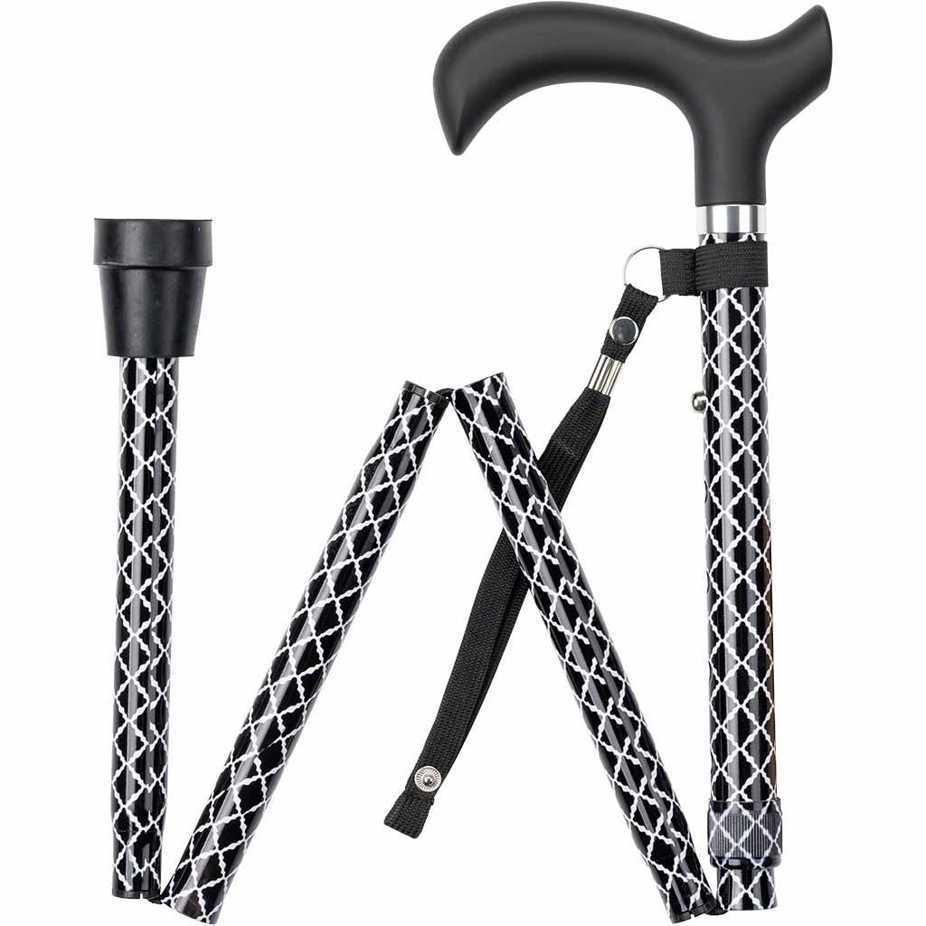 Wandelstok opvouwbaar - Ruitjes afbeelding