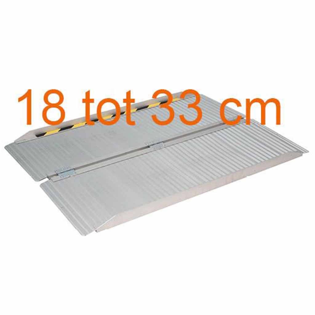 Opvouwbare aluminium oprijplaat 18 tot 33 cm | Kies uw afmeting : Breedte 85 cm afbeelding