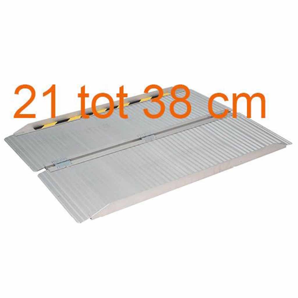 Opvouwbare aluminium oprijplaat 21 tot 38 cm | Kies uw afmeting : Breedte 85 cm afbeelding
