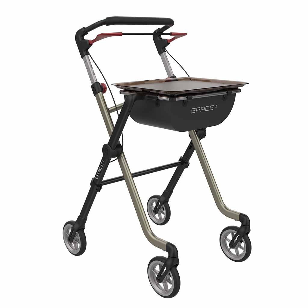 Space-I Binnenhuis Rollator | Kies uw kleur : Zwart & Champagne | Rehasense afbeelding