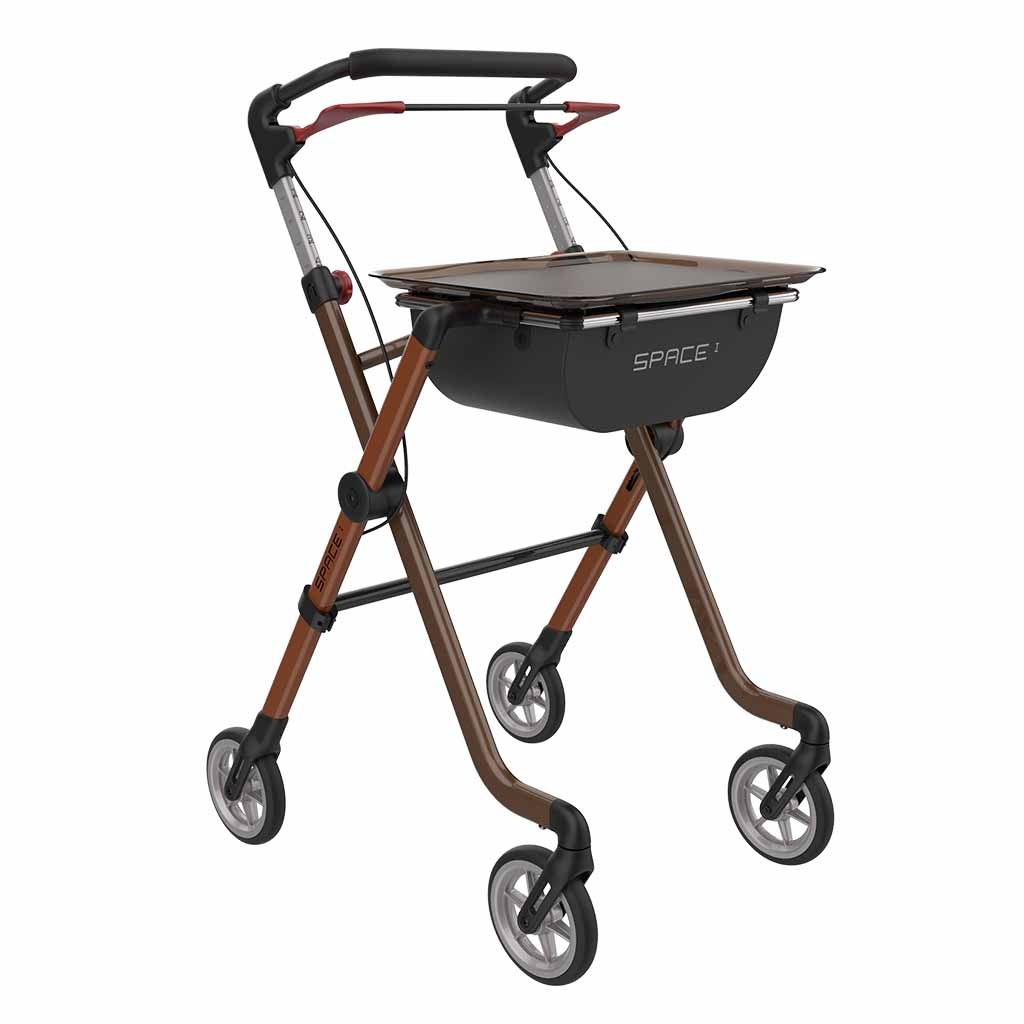 Space-I Binnenhuis Rollator | Kies uw kleur : Toffee & Bruin | Rehasense afbeelding