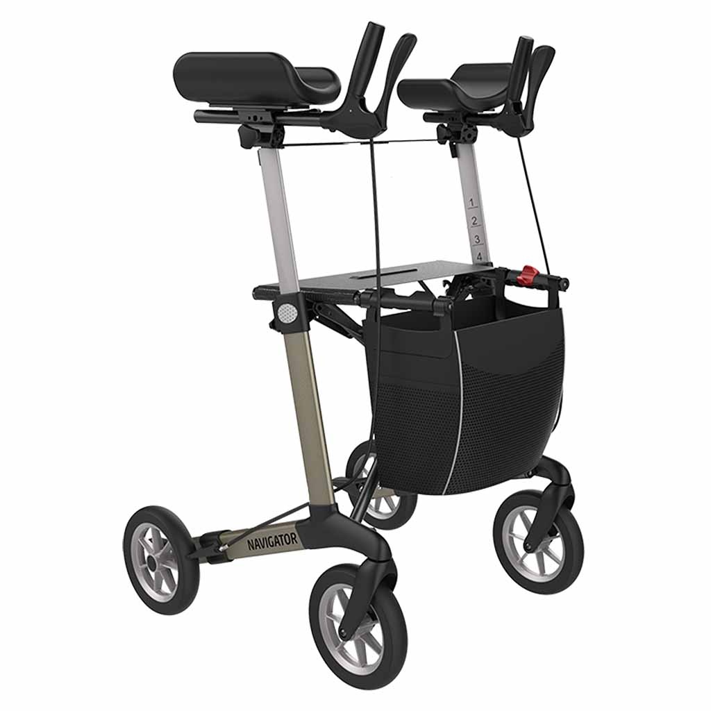 Navigator rollator met softwielen en draaibare onderarmschalen | Rehasense afbeelding