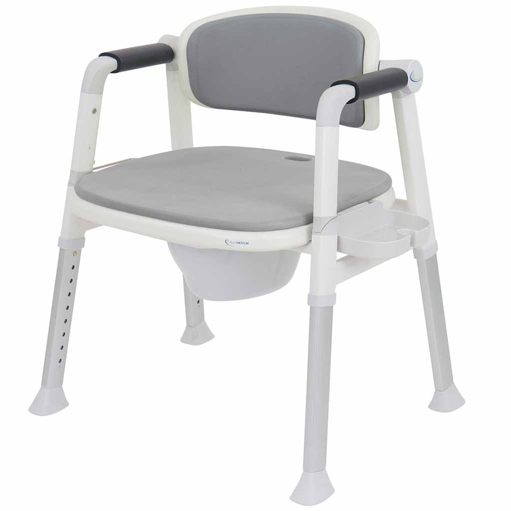 Commode - Douche-/Toiletstoel | Kies uw kleur : Grijs | MultiMotion afbeelding