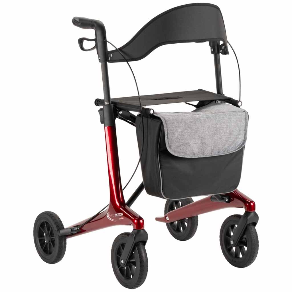 Carbon rollator met softwielen | Kies uw kleur : Rood | MultiMotion afbeelding