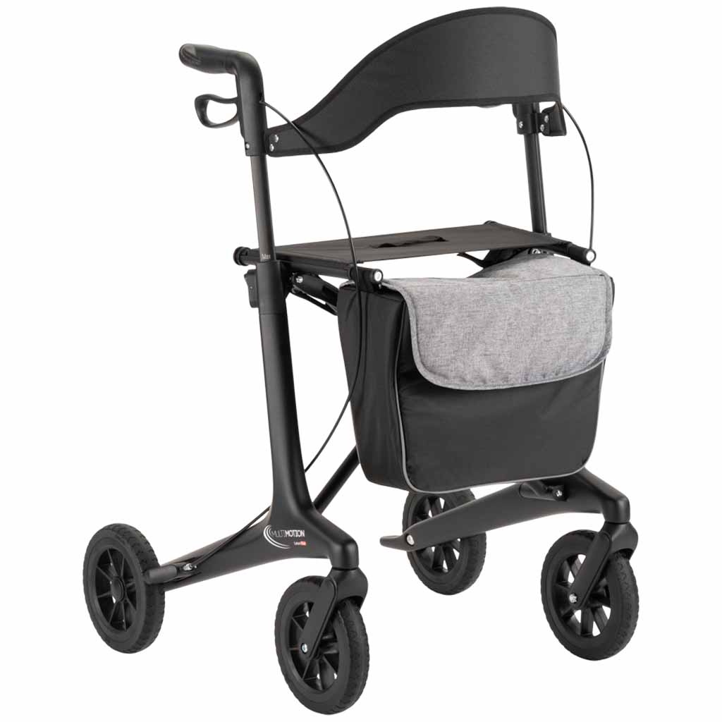 Carbon rollator met softwielen | Kies uw kleur : Zwart | MultiMotion afbeelding