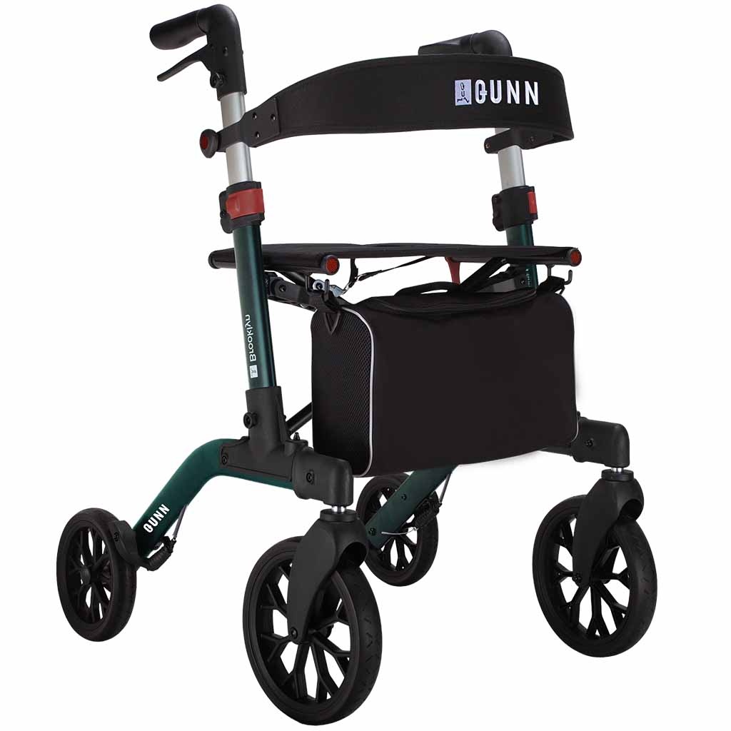 Rollator Brooklyn PU dubbel opvouwbaar met zachte banden | Qunn afbeelding