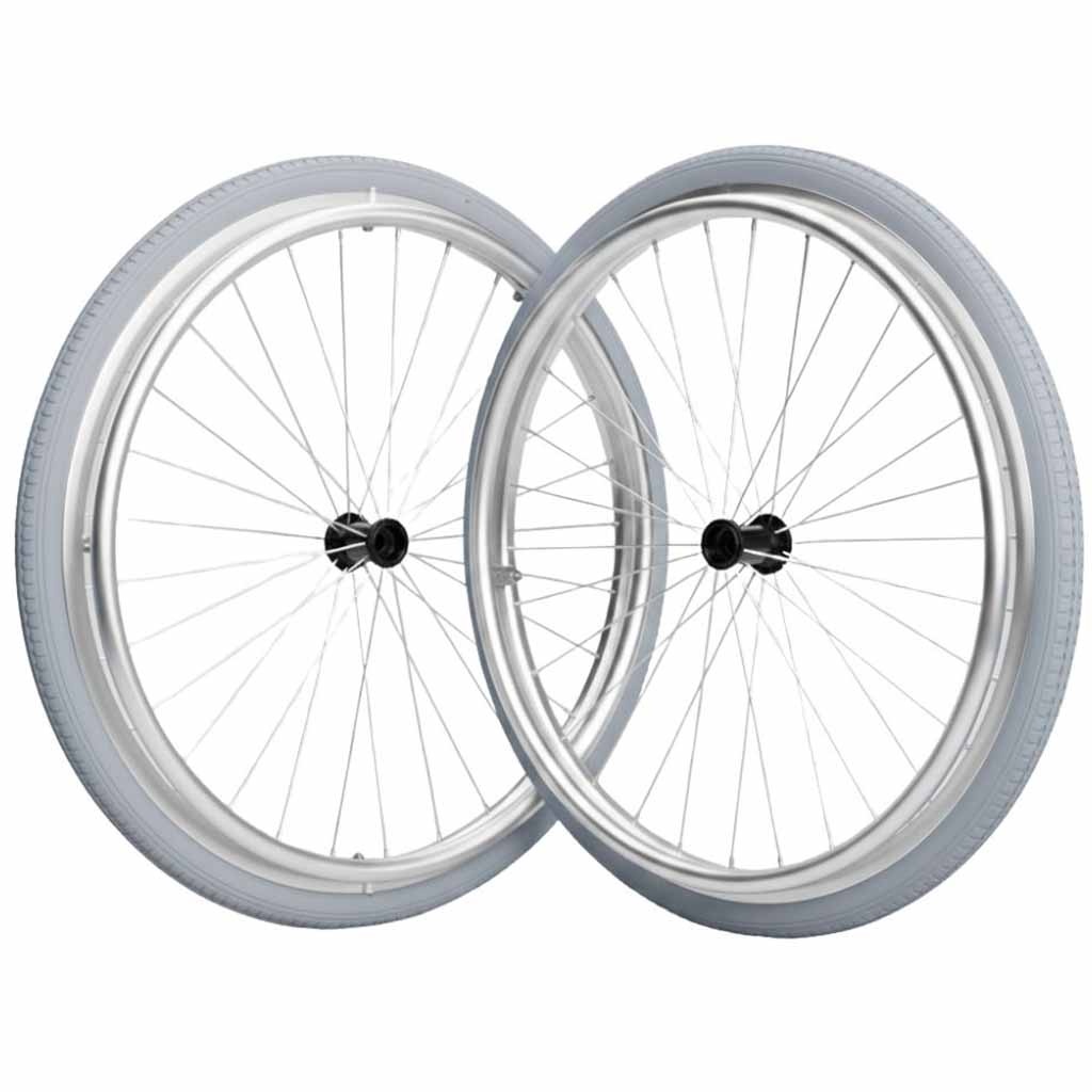Rolstoel wielen met luchtbanden (2 stuks) | Geschikt voor rolstoel M5, M6, Ecotec, Litec, Rotec, G-Lite Pro, Freetec, D-Lite | 10040013 afbeelding 1