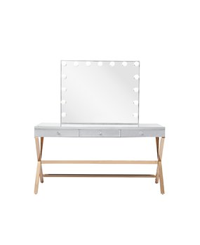 GLAMOUR HOLLYWOOD KAPTAFEL VOOR VISAGIE EN MAKE UP WIT SILVER LEGS