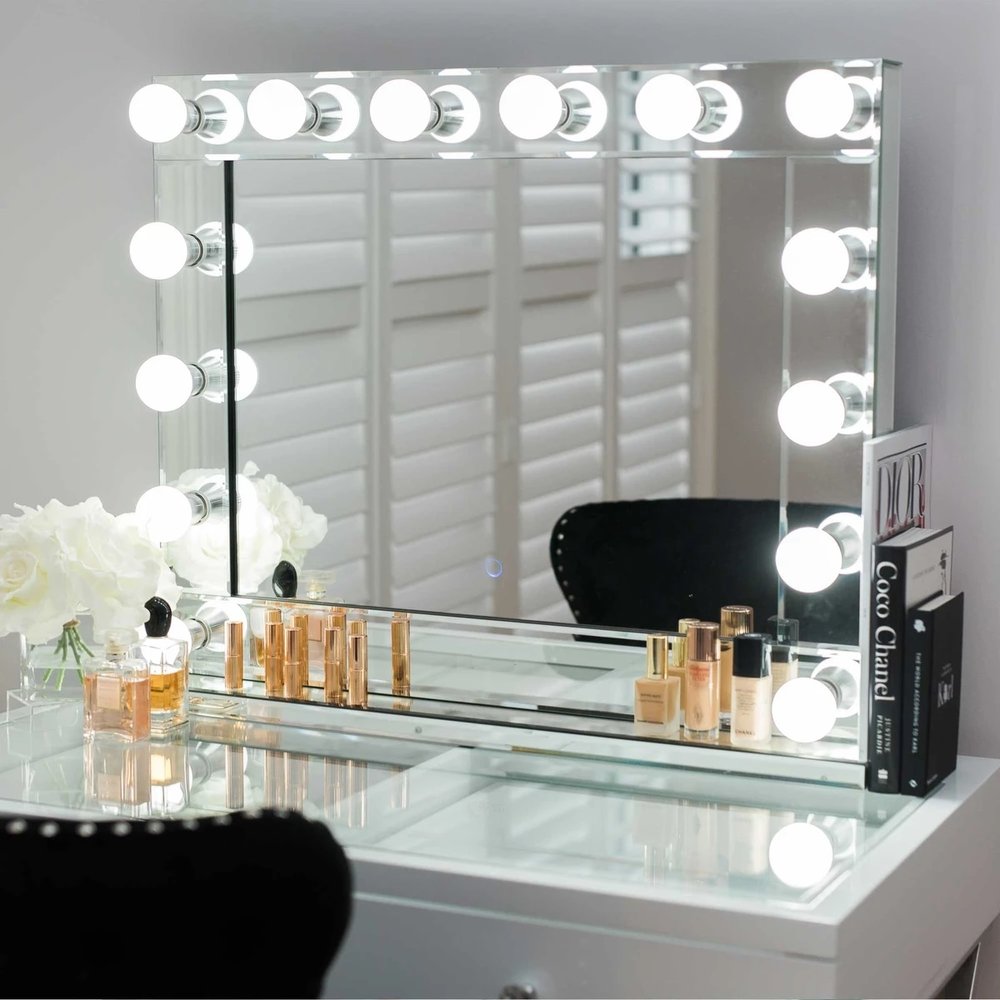 Afsnijden cliënt lepel Bright Beauty Anisha hollywood spiegel - make up spiegel - spiegelglas -  Bright Beauty Vanity