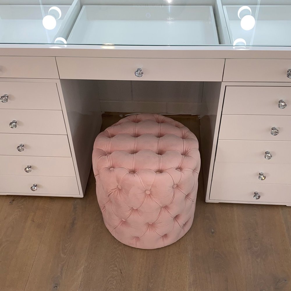 PRE ORDER - Tabouret velours - rose PRE ORDER - Tabouret velours - rose
