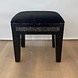 Hocker samt - schwarz - glas - diamond Hocker samt - schwarz - glas - diamond