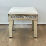 Sgabello velluto - nero - bianco - diamond