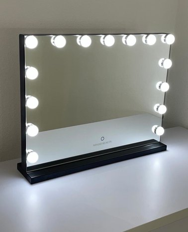 Espejo de Maquillaje con 24 led color negro - NEWSUMIT