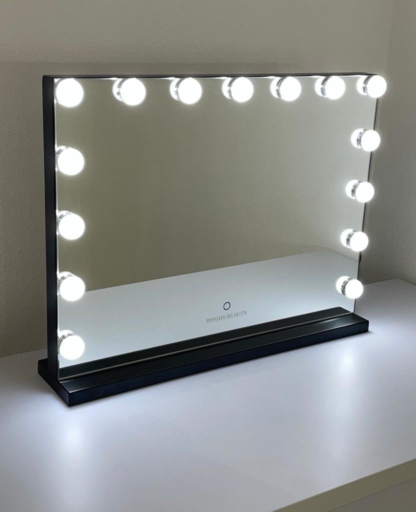 Make-up Spiegel mit LED Licht Intelligente Make-up Spiegel Desktop Smart  Wiederaufladbare Schönheit Spiegel