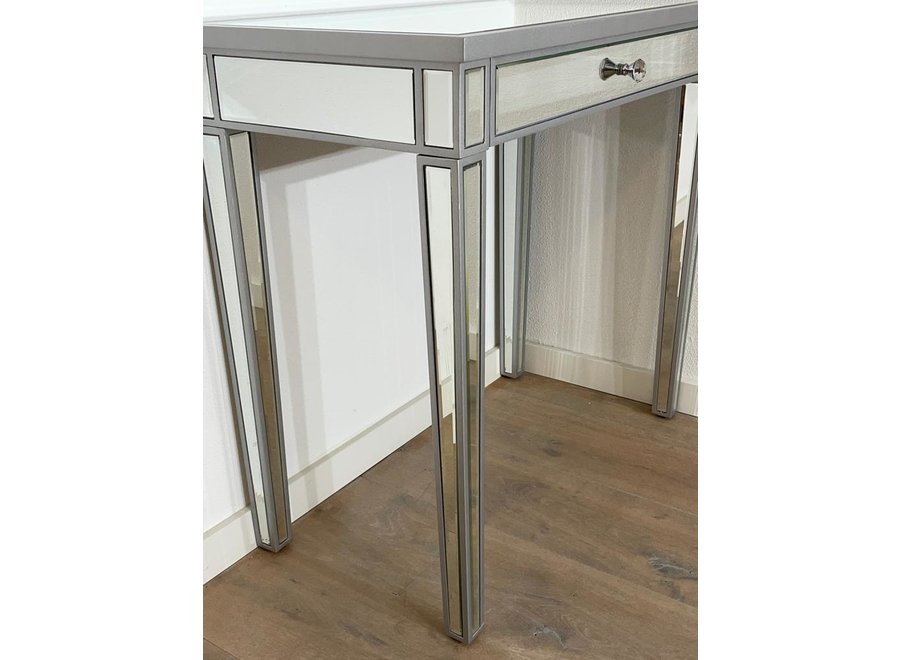 slim mirrored dressing table